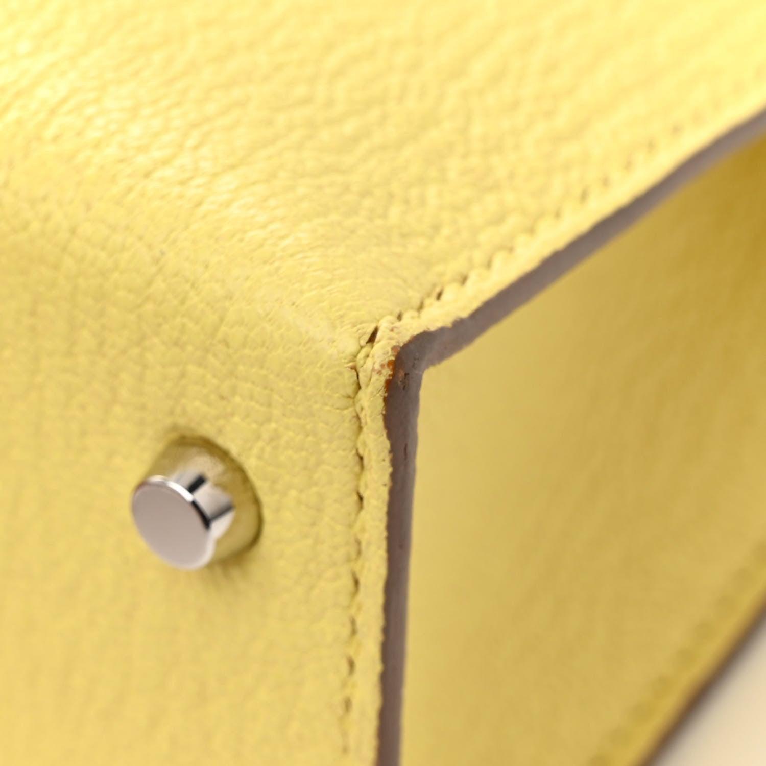 Hermes Chevre Mysore Mini Kelly Sellier 20 Limoncello 11 of 13