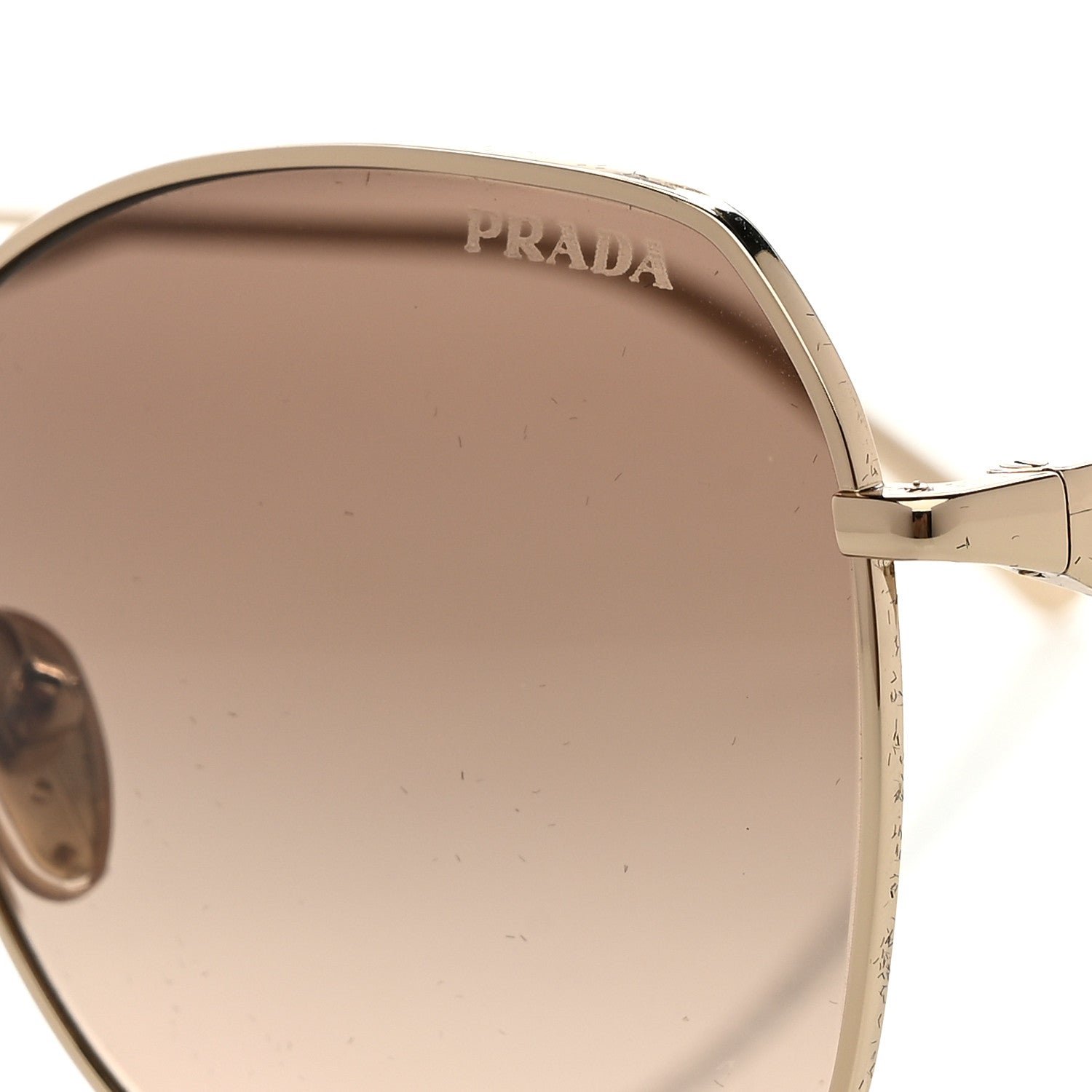 Prada Metal Symbole Triangle Logo Sunglasses SPR57YS Anthracite Gray Cammeo Beige 8 of 9
