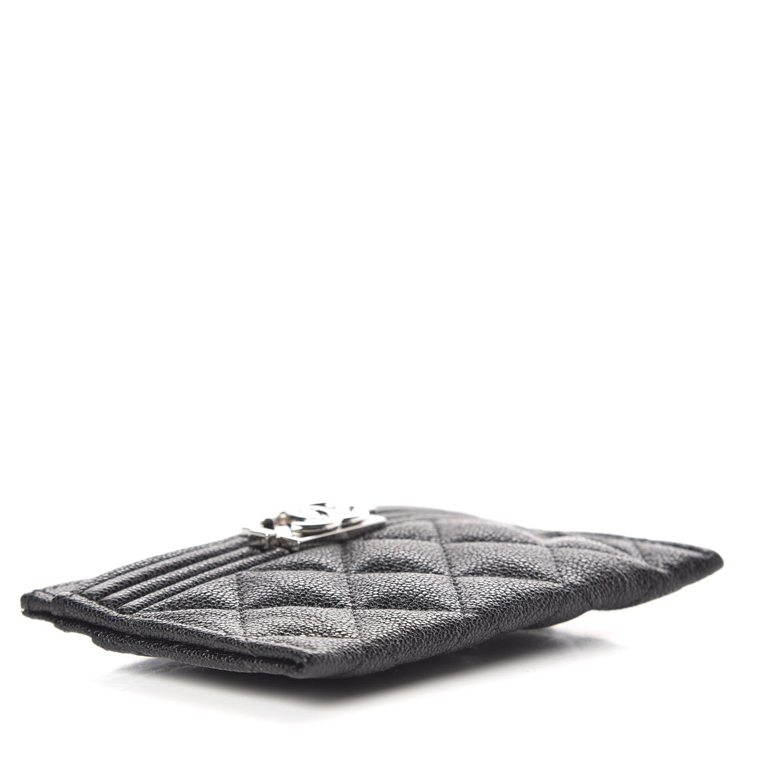 Chanel Caviar Quilted Boy Card Holder Black 3 of 10