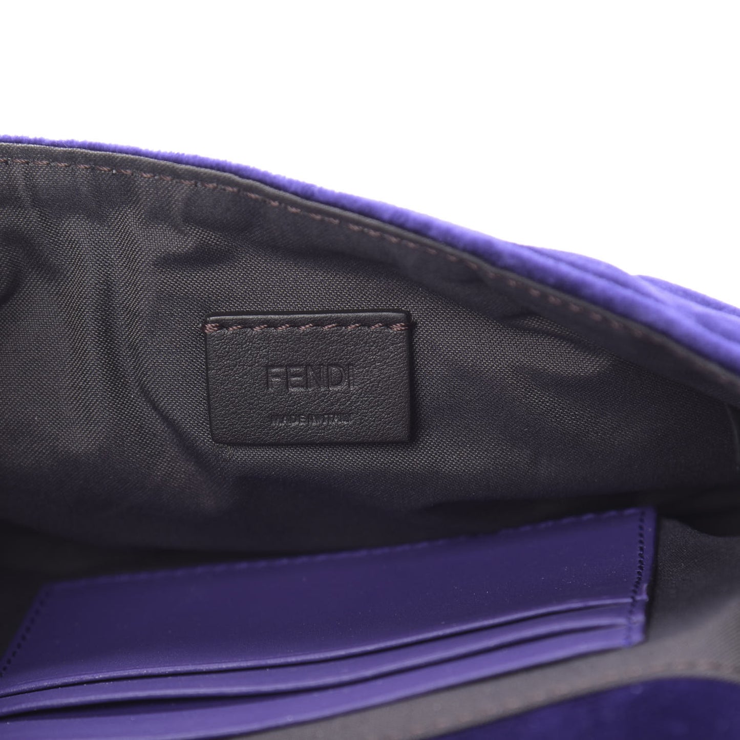 Velluto FF Embossed Mini Baguette Viola Plus