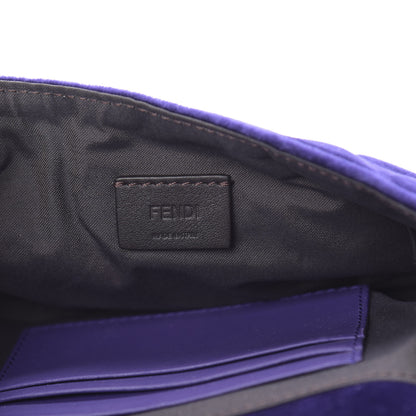 Fendi Velluto FF Embossed Mini Baguette Viola Plus 6 of 13