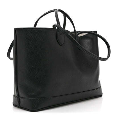 Gucci Textured Dollar Calfskin Medium Ophidia Shoulder Tote Bag Black 3 of 10