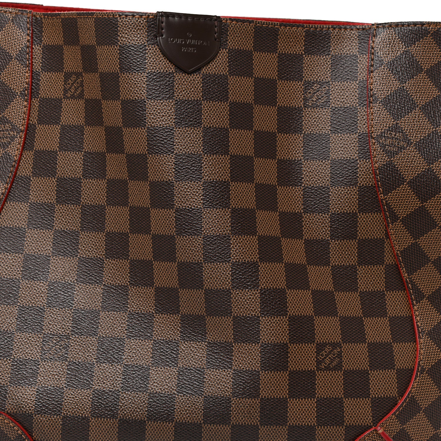 Louis Vuitton Damier Ebene Caissa Hobo Cherry 6 of 17