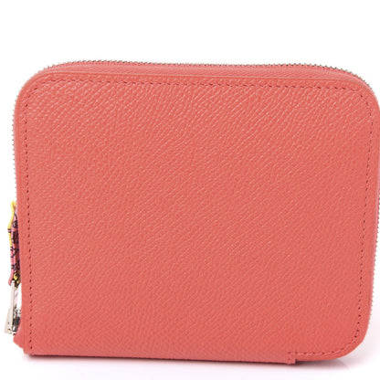 Hermes Epsom Silk'in Compact Wallet Rose Jaipur 5 of 8