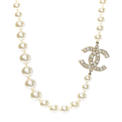 Chanel Pearl CC 100th Anniversary Necklace Light Gold 1 of 4
