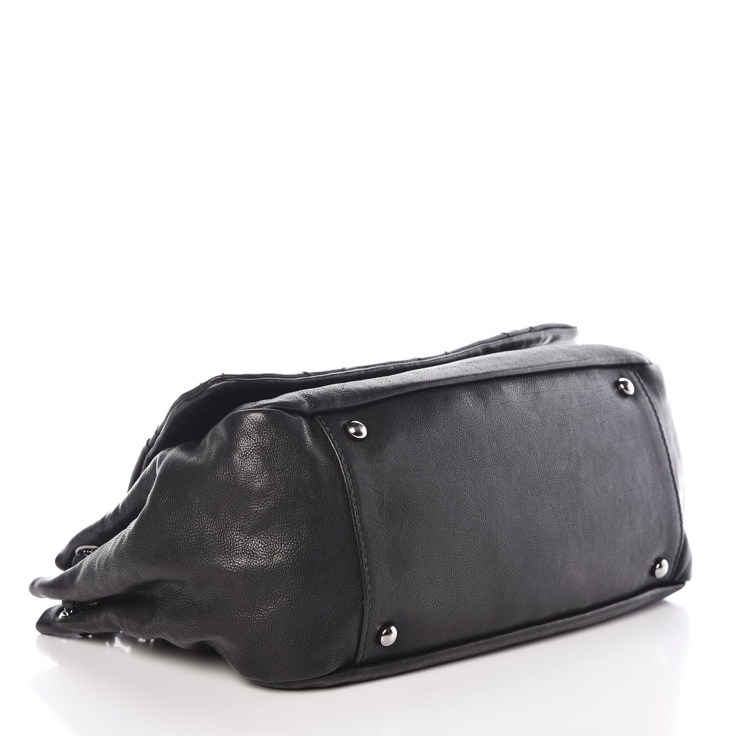 Chanel Calfskin Diamond Stitch Accordion Flap Black 4 of 12
