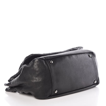 Chanel Calfskin Diamond Stitch Accordion Flap Black 4 of 12