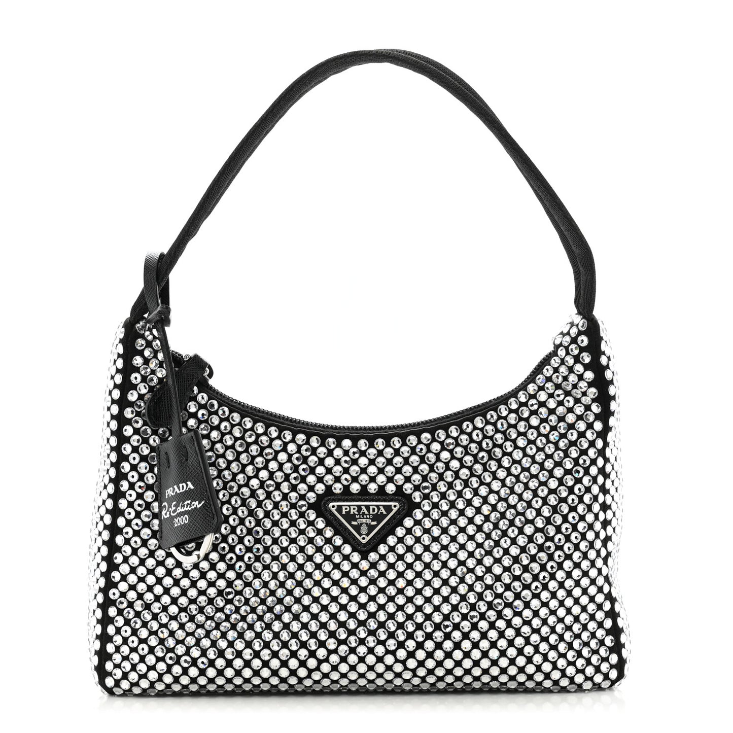 Satin Crystal Mini Re-Edition 2000 Bag Cristal