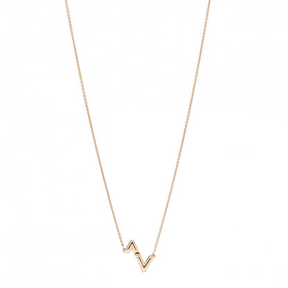 Louis Vuitton 18K Pink Gold LV Volt Upside Down Pendant Necklace 1 of 7