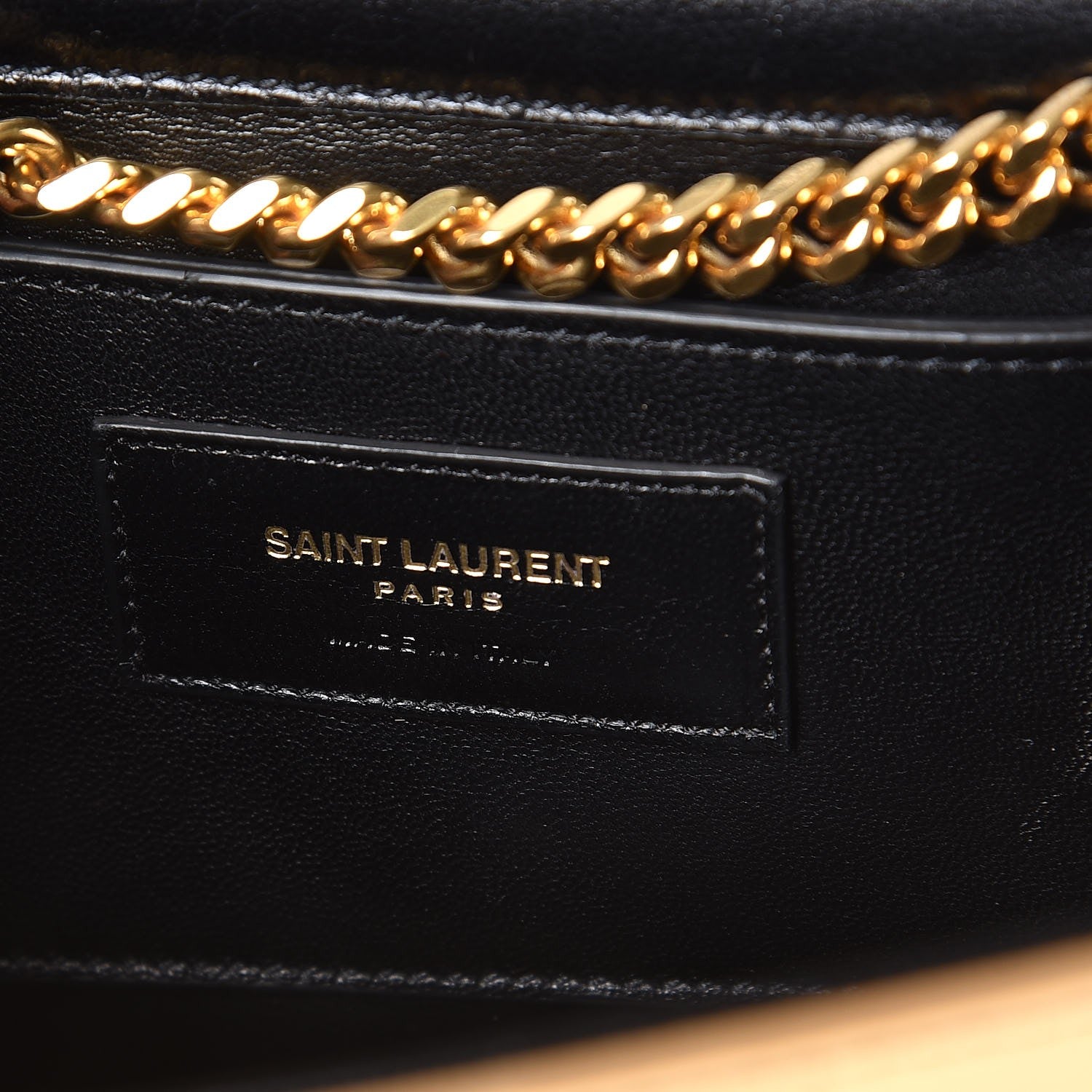 Saint Laurent Metallic Snakeskin Medium Classic Monogram Kate Tassel Satchel Oro 7 of 9