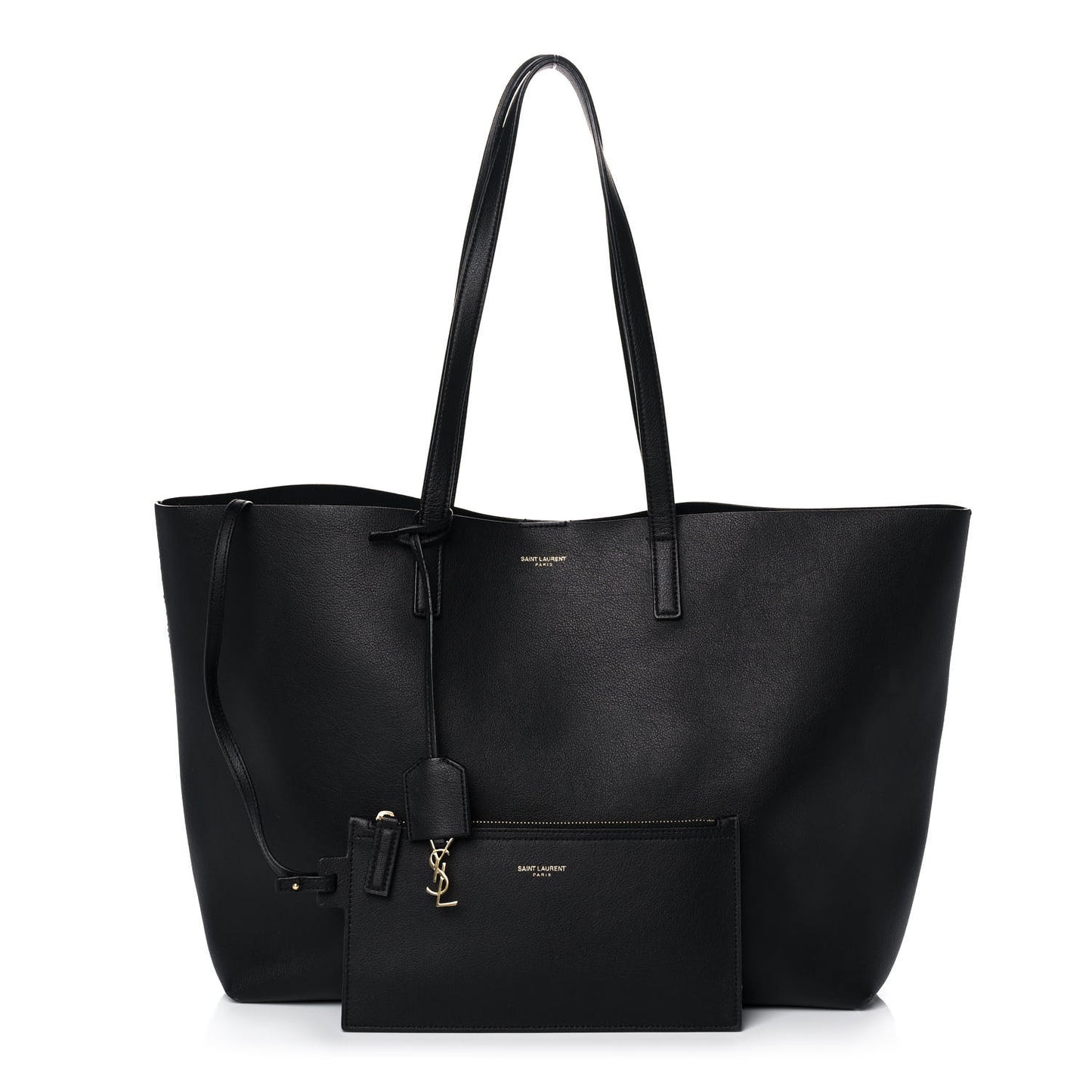 Calfskin Large Shopping Tote Black
