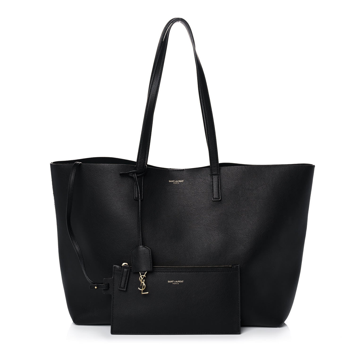 Saint Laurent Calfskin Large Shopping Tote Black 1 of 12