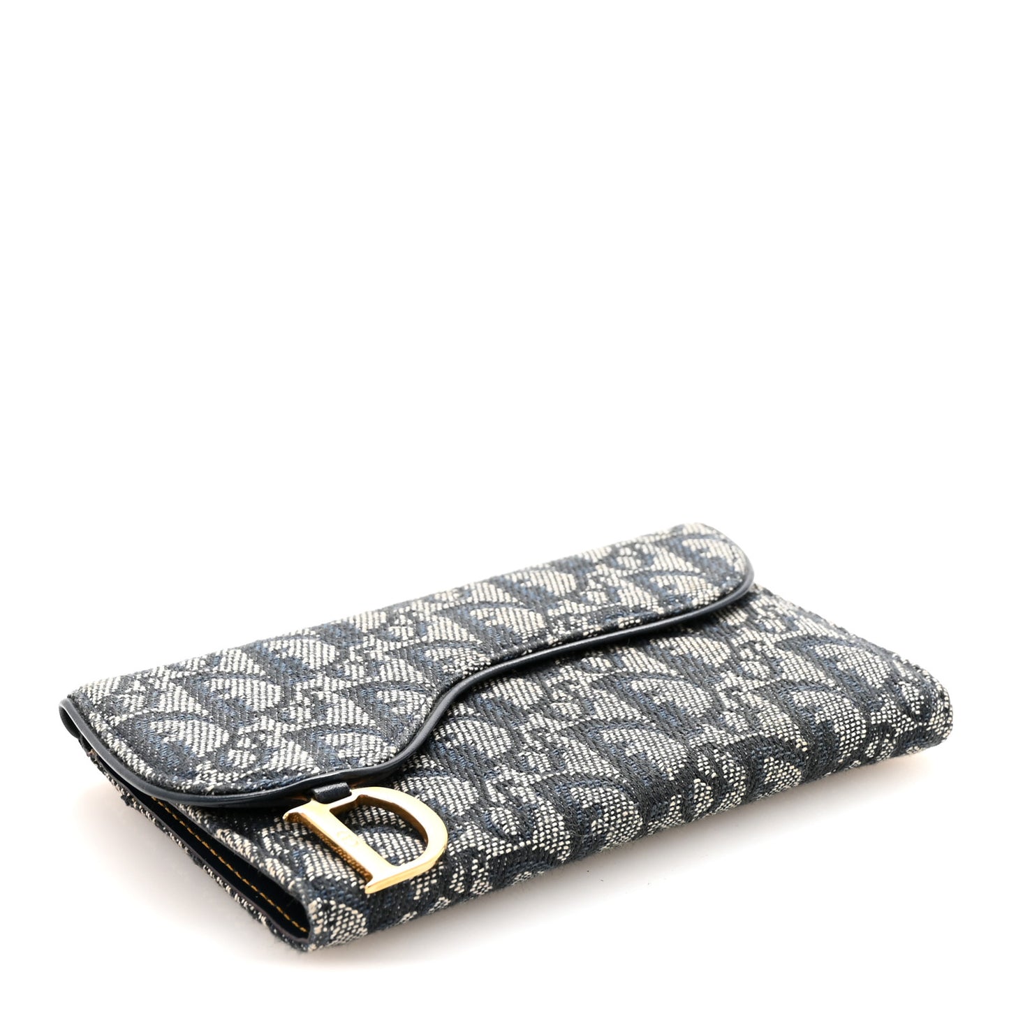 Monogram Saddle Large Zipped Wallet Blue