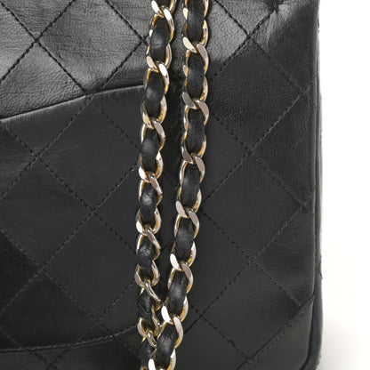Chanel Lambskin Quilted Medium Double Flap Black 14 of 15