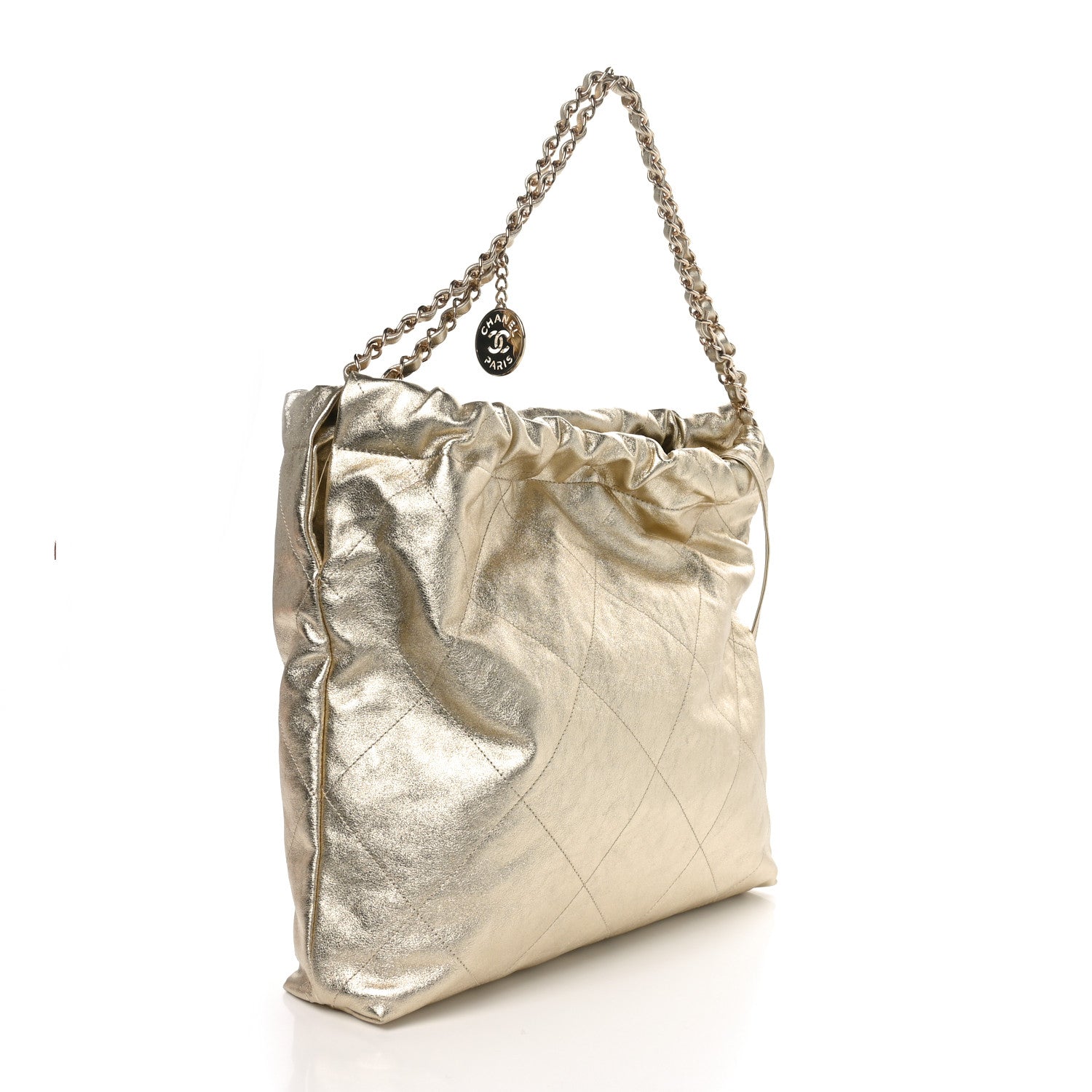 Chanel Metallic Calfskin Quilted Chanel 22 Golden 1617265