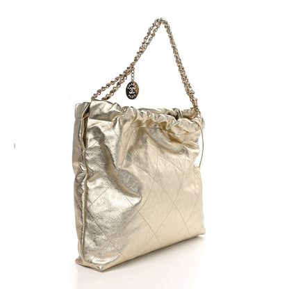 Chanel Metallic Calfskin Quilted Chanel 22 Golden 4 of 11