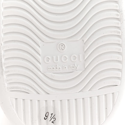 Gucci Calfskin Interlocking G Perforated Mens Ace Sneakers 9.5 White Grey Sky 7 of 10