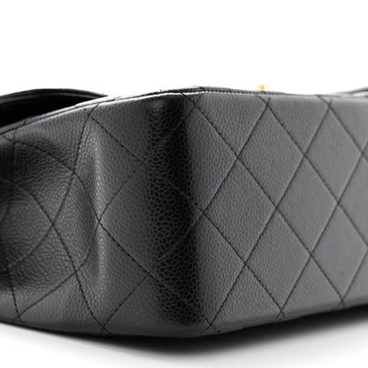 Chanel Caviar Quilted Jumbo Double Flap Black 9 of 10