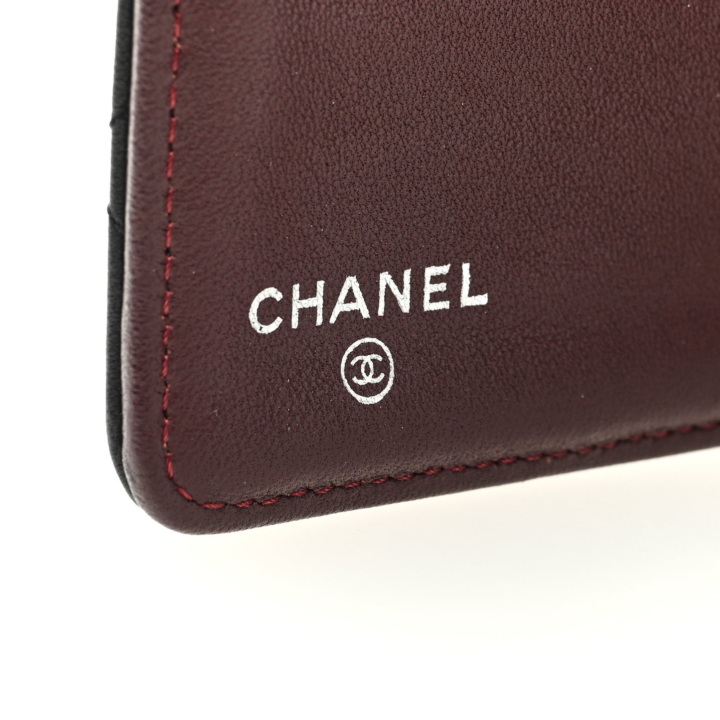 Lambskin Quilted Yen Wallet Black