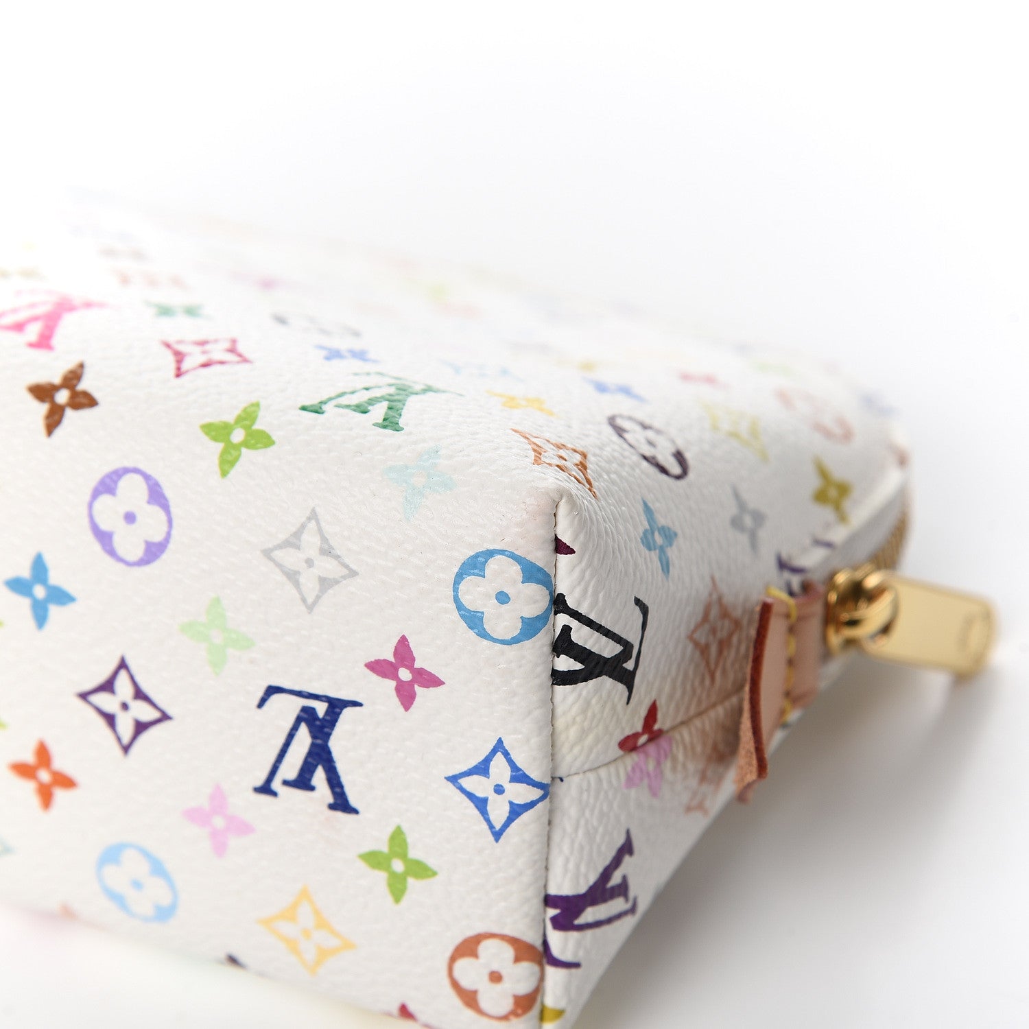 Louis Vuitton Monogram Multicolor Cosmetic Pouch White Litchi 9 of 9