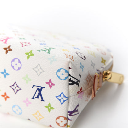Louis Vuitton Monogram Multicolor Cosmetic Pouch White Litchi 9 of 9