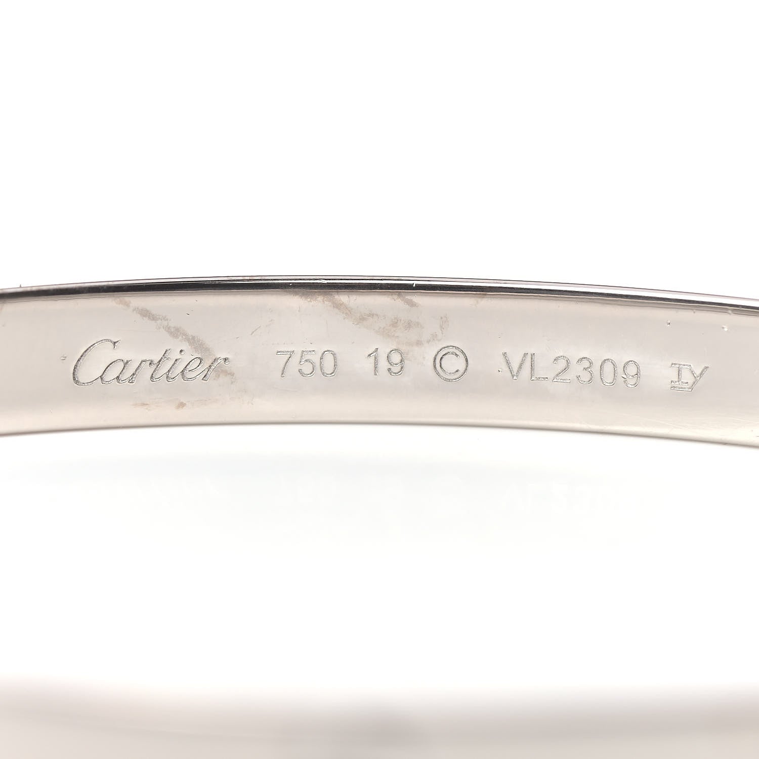 Cartier 18K White Gold LOVE Bracelet 19 6 of 7