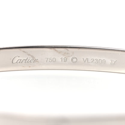 Cartier 18K White Gold LOVE Bracelet 19 6 of 7