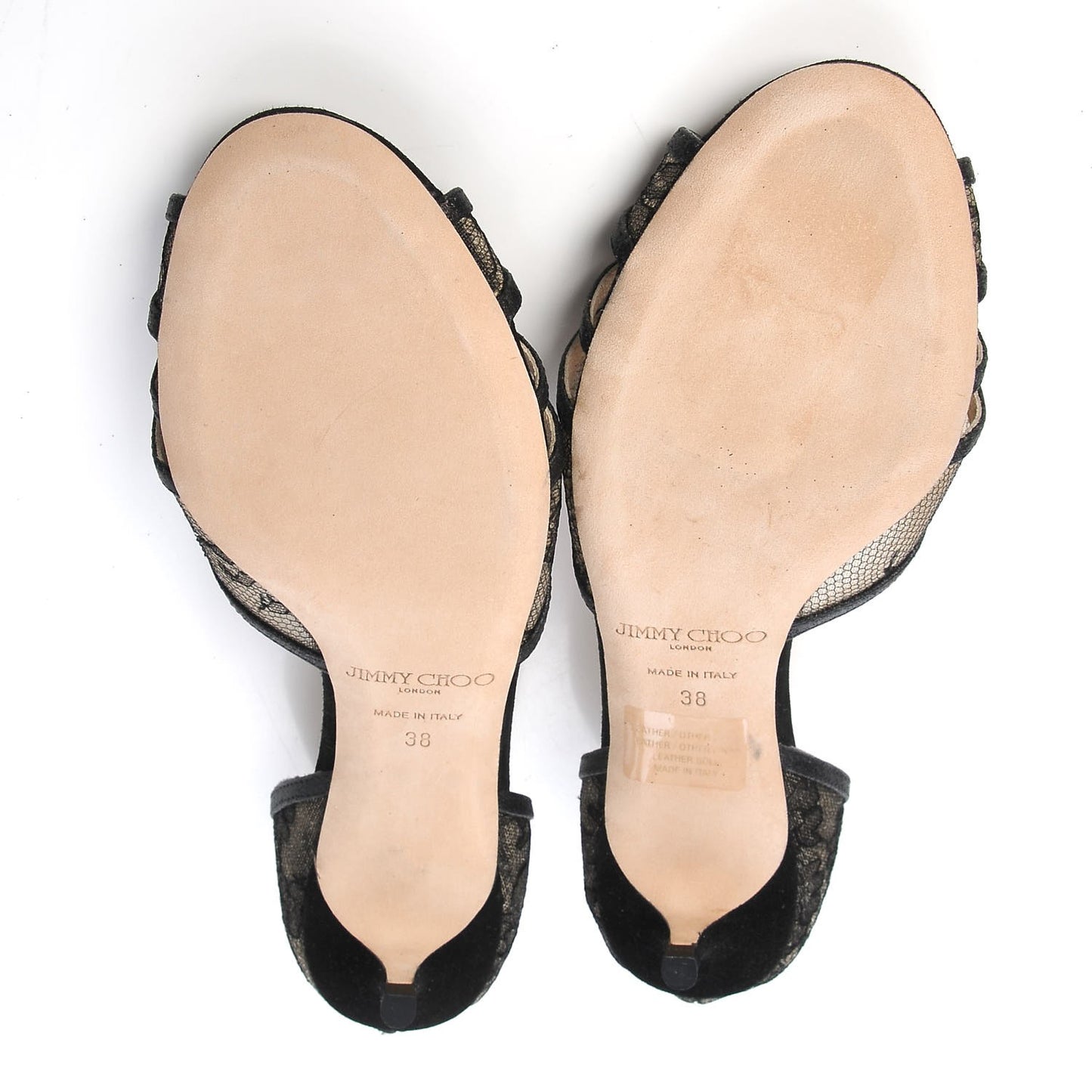 Lace Filo d'Orsay Kitten Pumps 38 Black