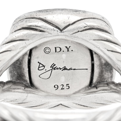 David Yurman Sterling Silver Diamond 11mm Albion Pave Ring 52 6 5 of 5