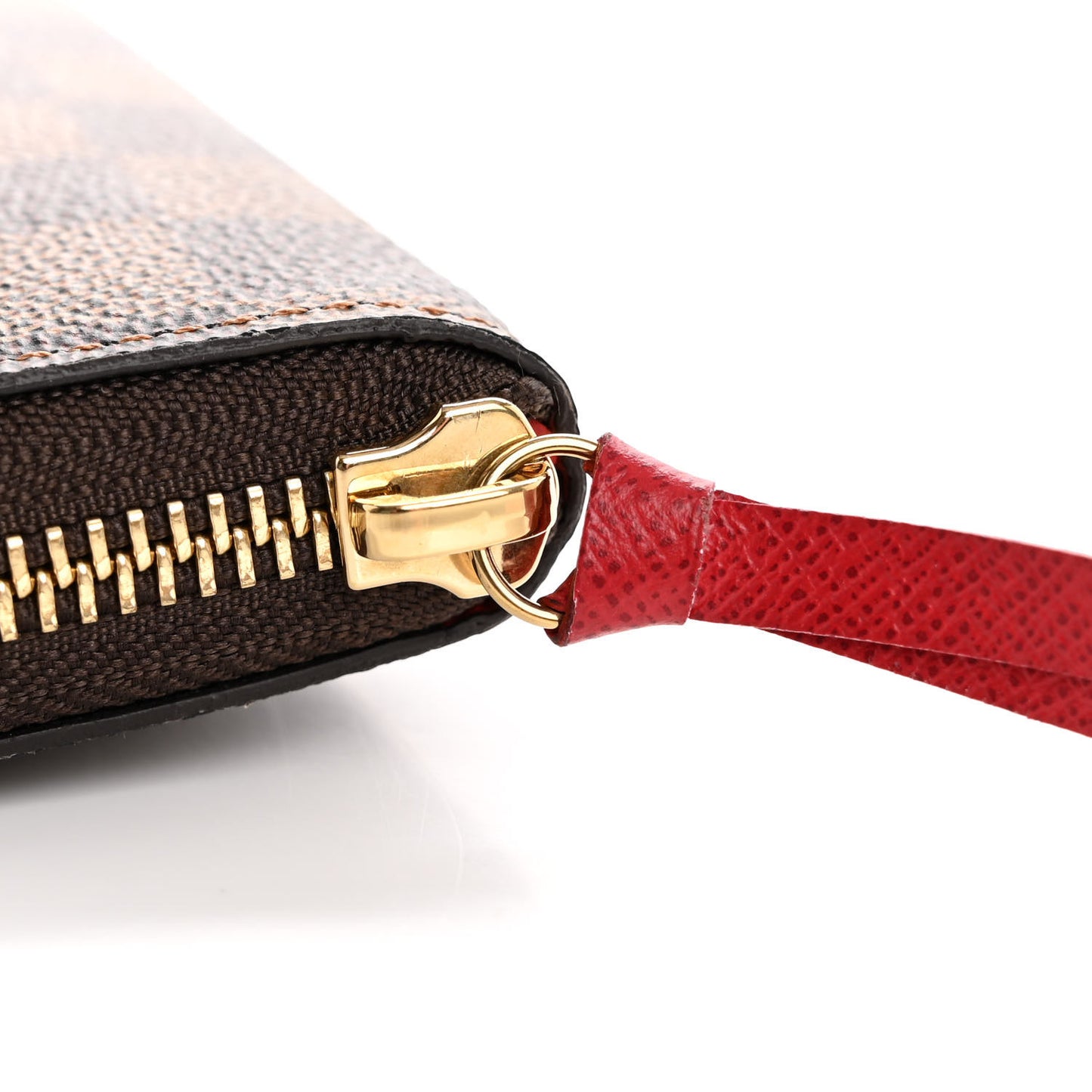 Damier Ebene Clemence Wallet Cherry
