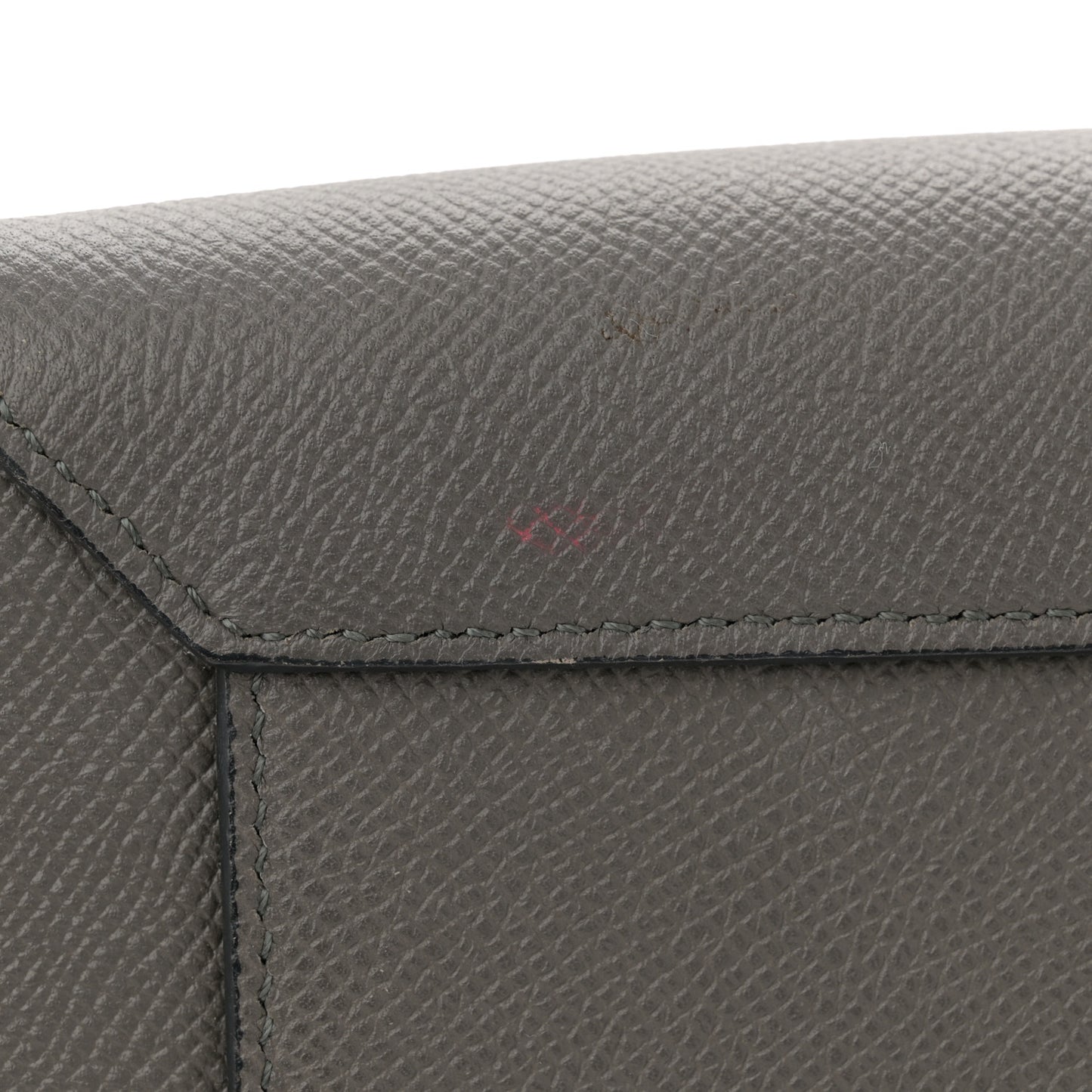 Grained Calfskin Micro Belt Bag Grey