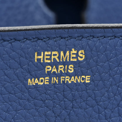 Hermes Togo Birkin 25 Bleu France 6 of 9