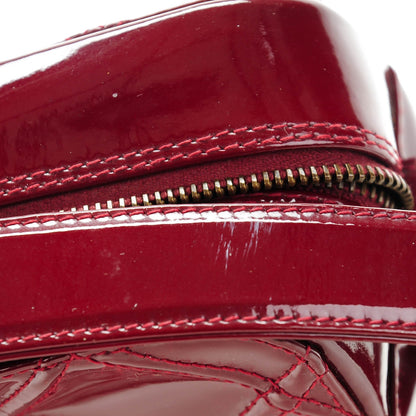 Chanel Patent Diamond Stitch Shoulder Bag Burgundy 10 of 10