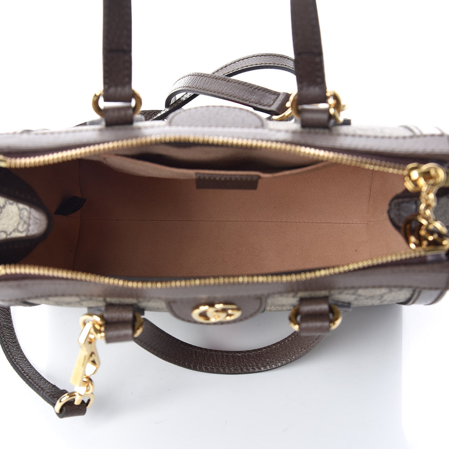 GG Supreme Monogram Small Ophidia Tote Bag Brown