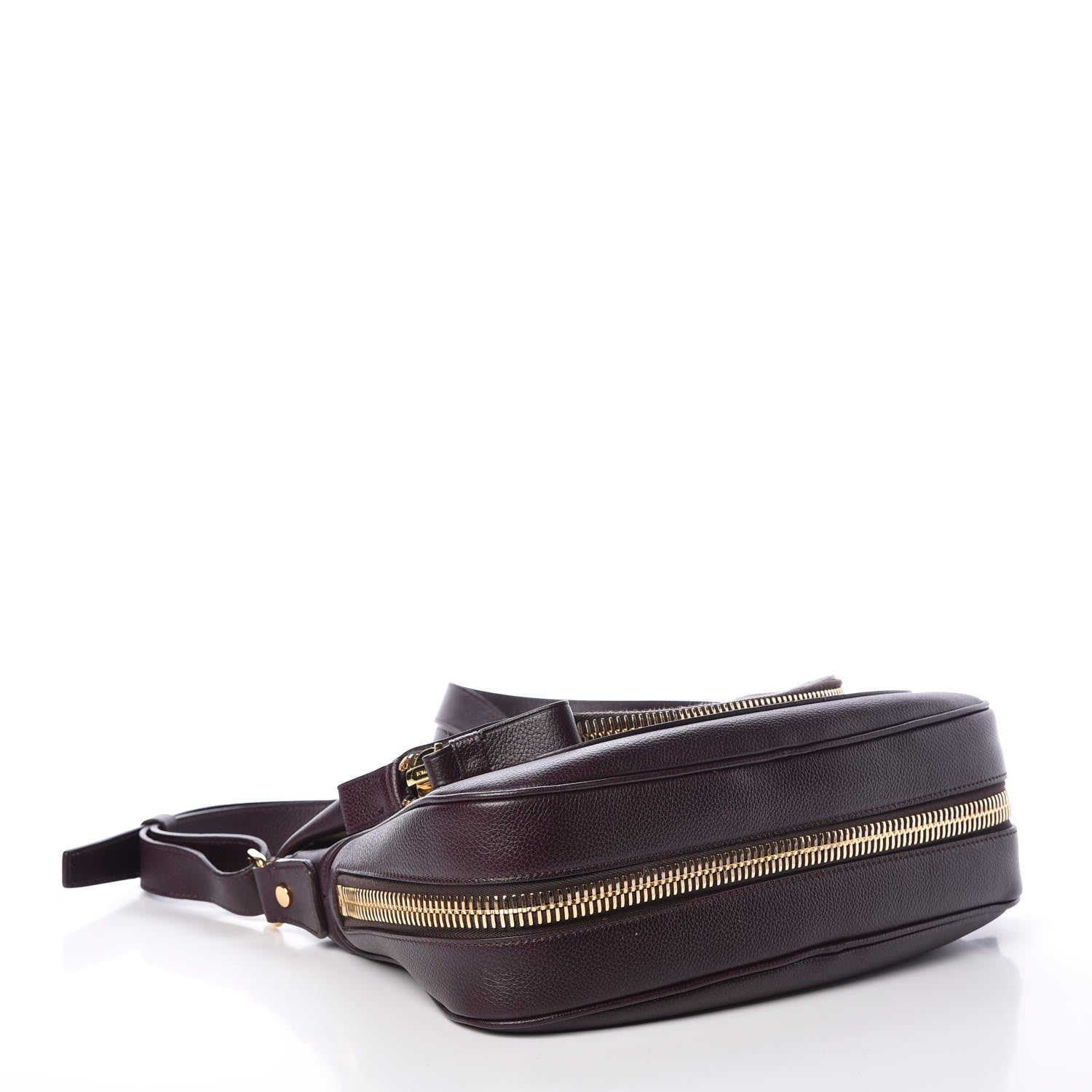 Tom Ford Pebbled Calfskin Medium Jennifer Crossbody Bag Wine 4 of 8