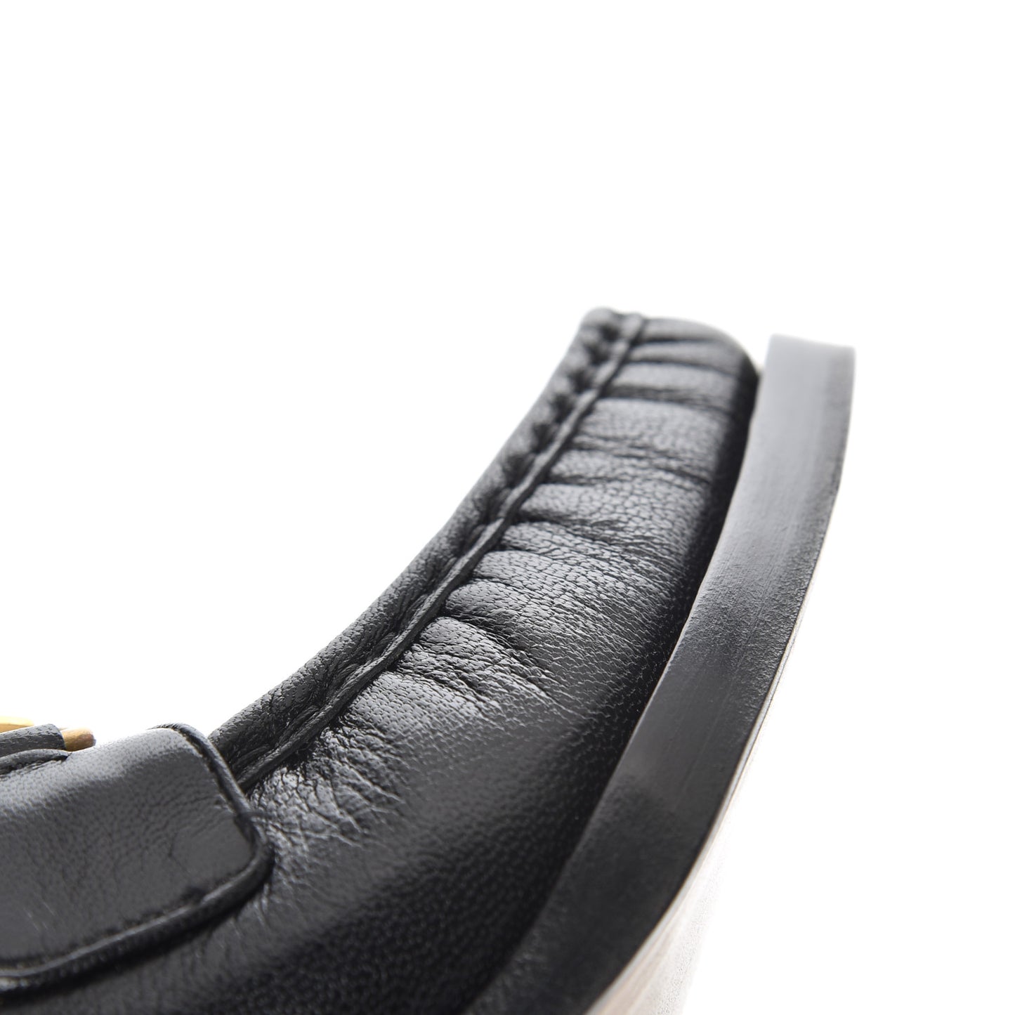 Lambskin Union Jack Horsebit Loafer Pumps 38 Black