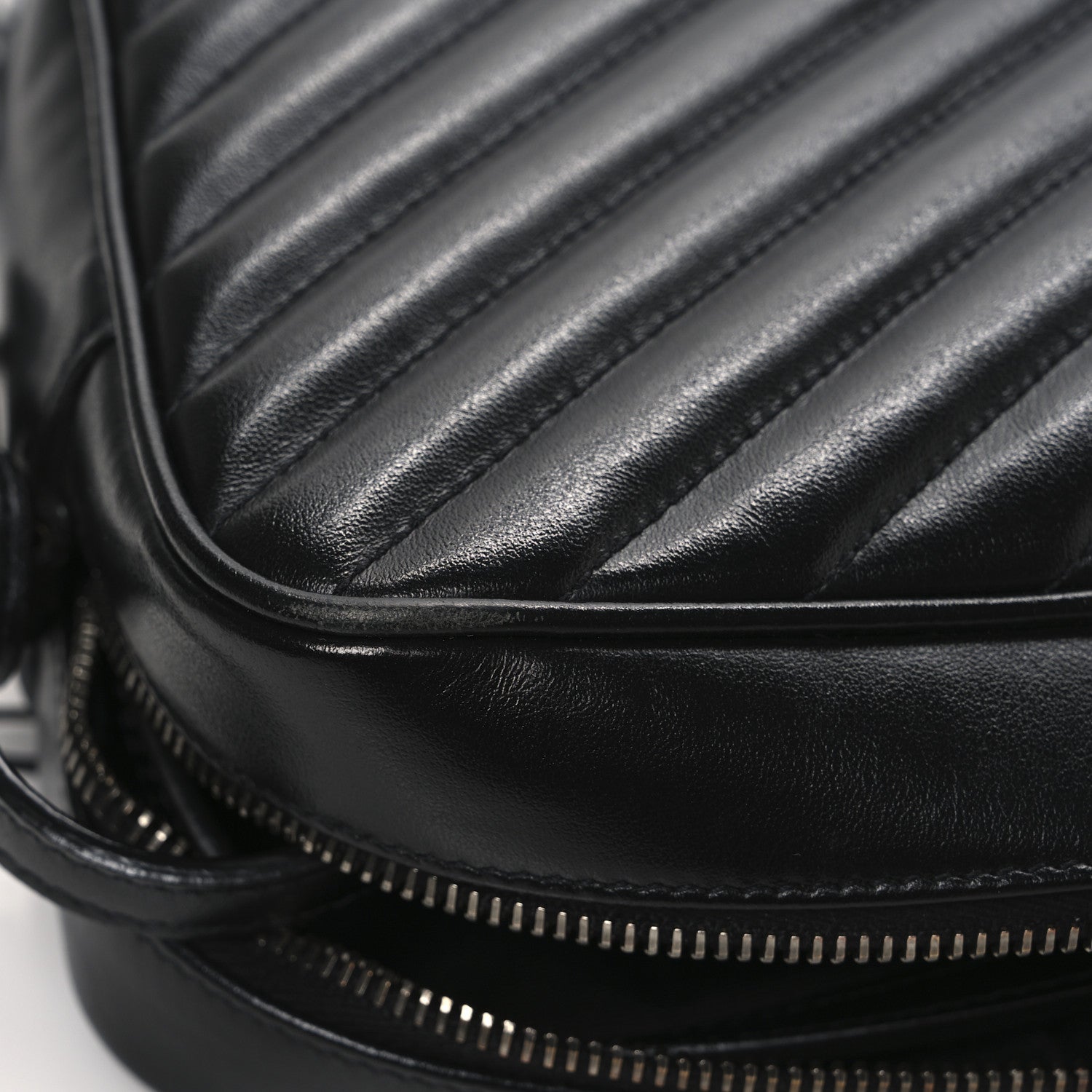 Saint Laurent Calfskin Matelasse Monogram Lou Camera Bag Black 11 of 11