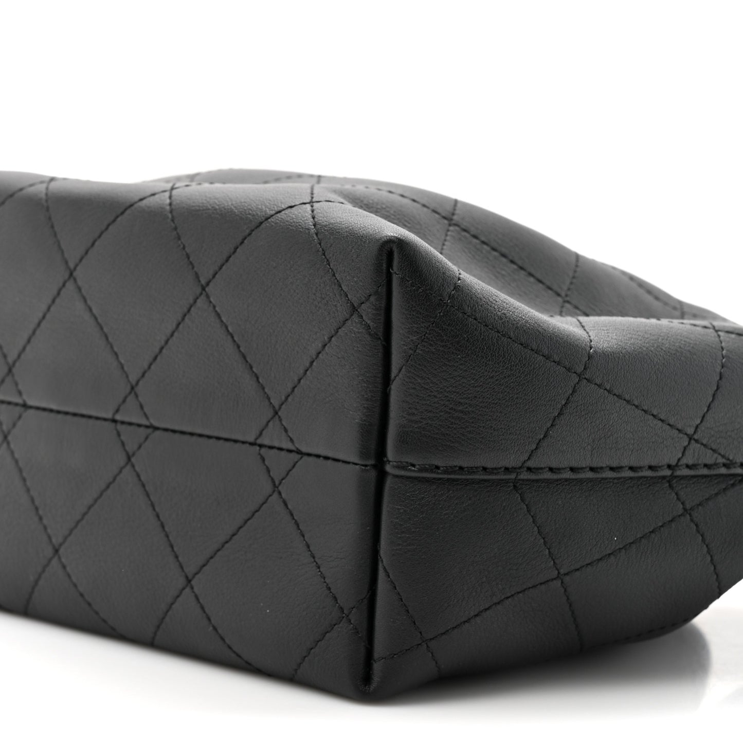 Calfskin Quilted Small Maxi Hobo Black