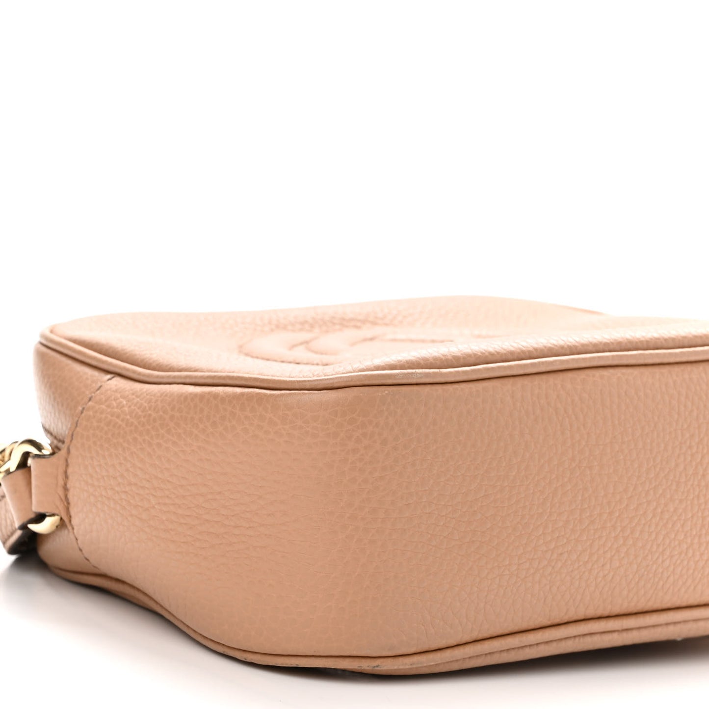 Pebbled Calfskin Small Soho Disco Bag Camelia