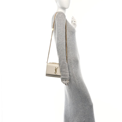 Saint Laurent Grain De Poudre Small Monogram Kate Satchel Crema Soft 2 of 10