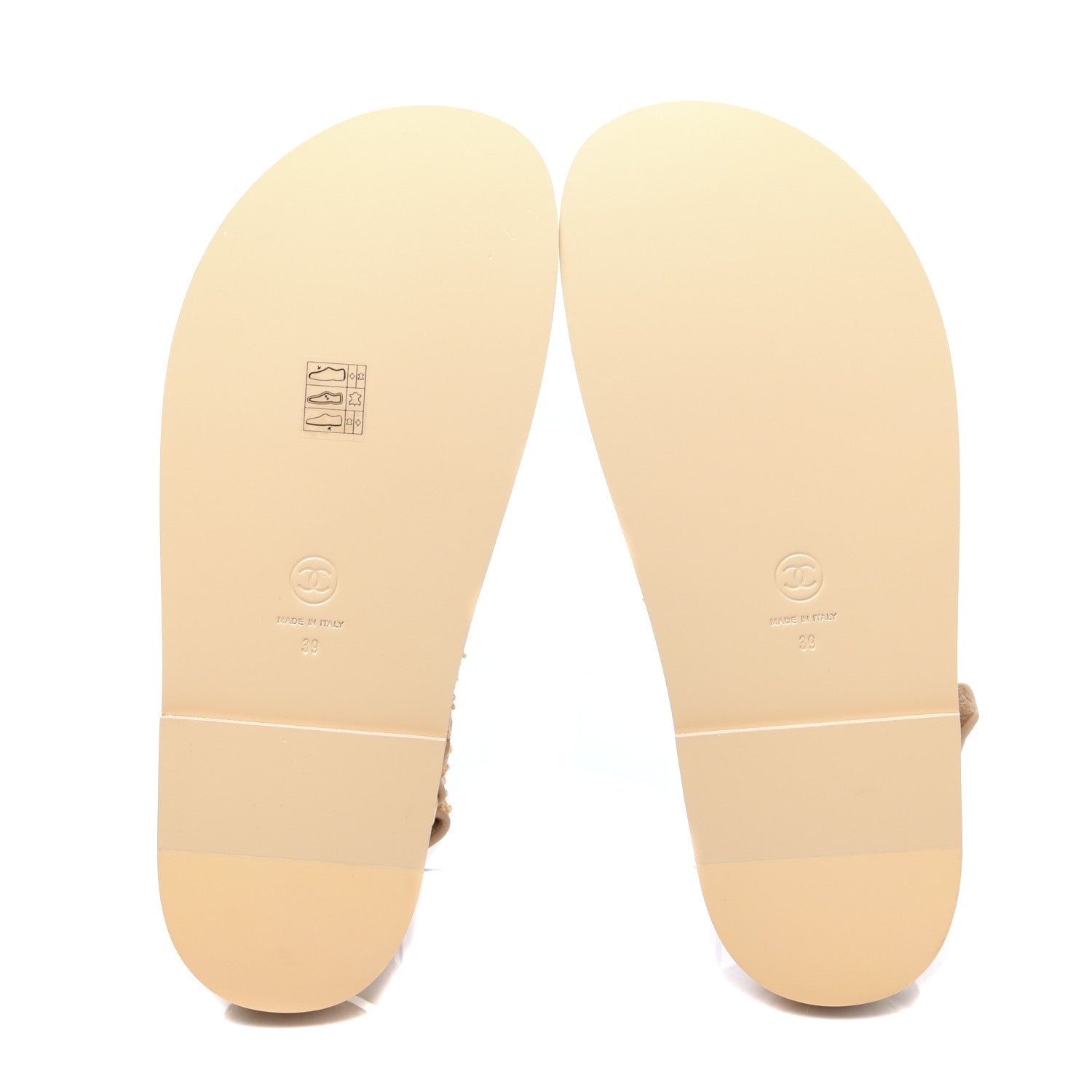 Chanel Braided Fabric Velcro Dad Sandals 39 Beige 9 of 13