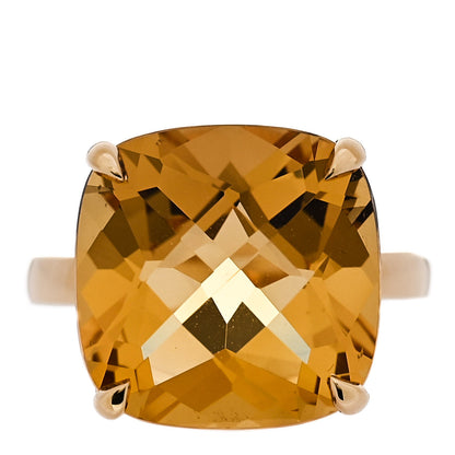 Tiffany 18K Yellow Gold Citrine Sparklers Cocktail Ring 50 5.5 1 of 5