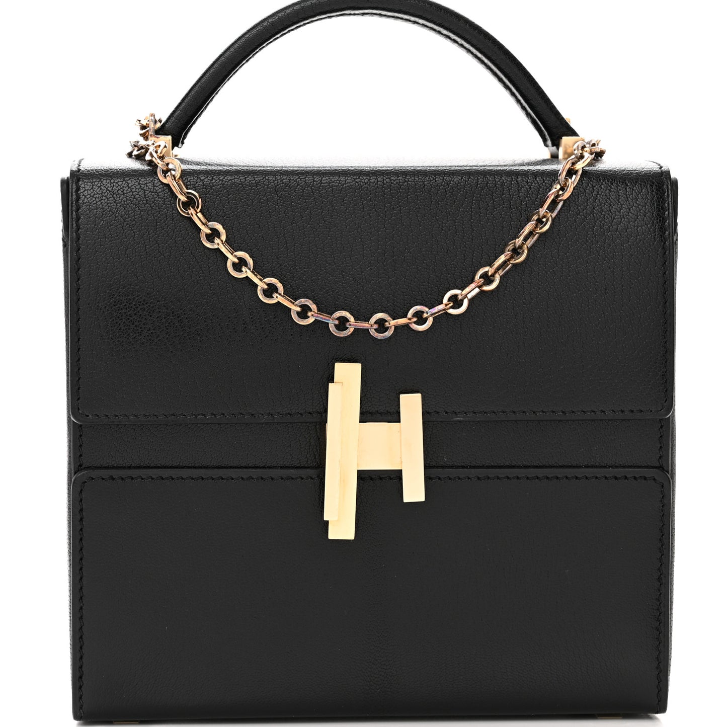 Chevre Chamkila Cinhetic Boxy Top Handle Bag Black