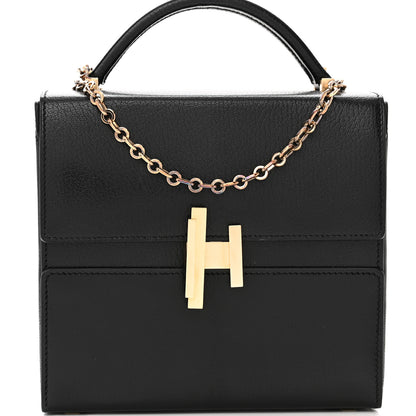 Hermes Chevre Chamkila Cinhetic Boxy Top Handle Bag Black 8 of 15