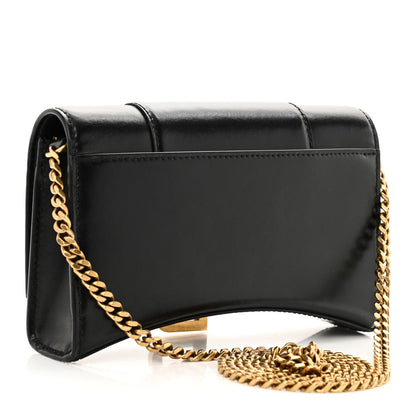 Balenciaga Shiny Box Calfskin Hourglass Chain Bag Black 3 of 9