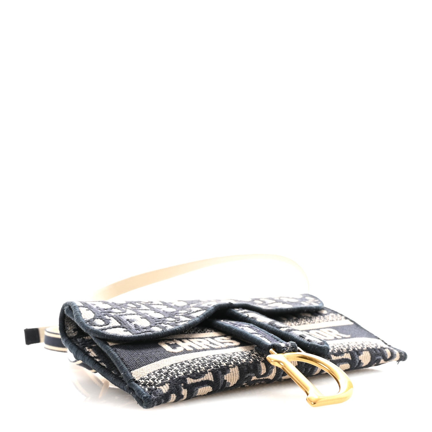 Christian Dior Oblique Slim Saddle Pouch Blue 1835760 – FASHIONPHILE