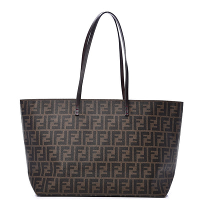 Fendi Zucca Spalmati Medium Roll Tote Tobacco Fuxia 1 of 11