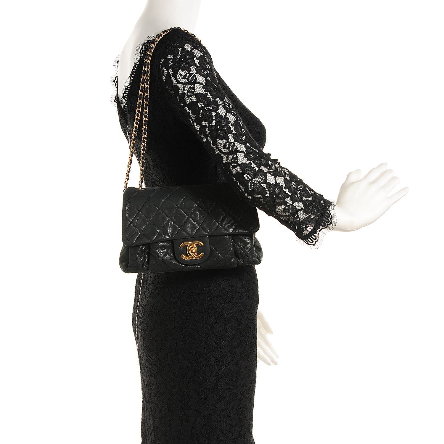 Chanel Iridescent Calfskin Quilted Small Chic Quilt Flap Black 2 of 8