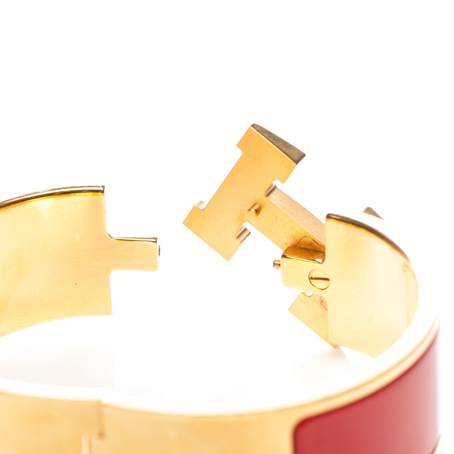 Enamel Wide Clic Clac H Bracelet PM Rouge