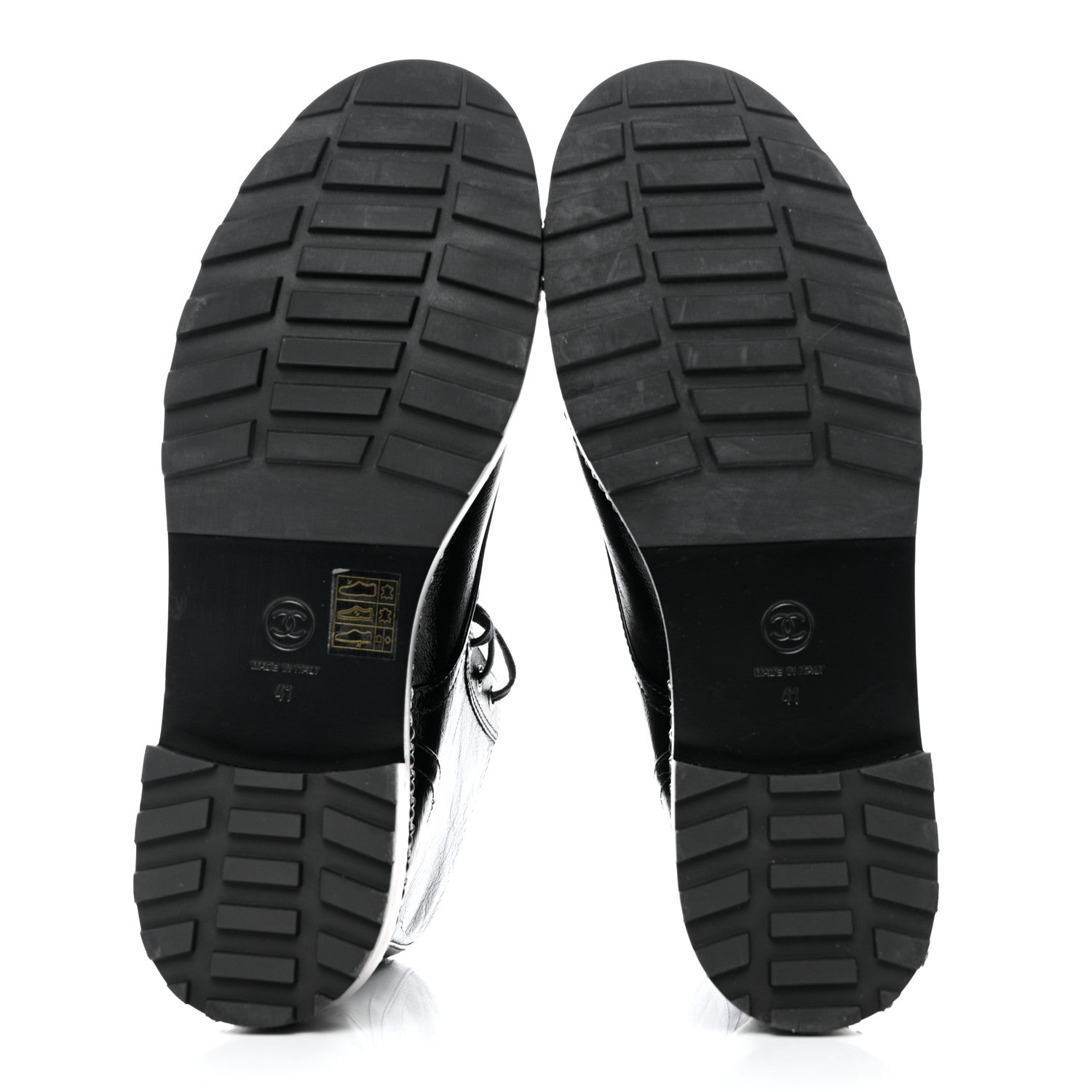 Chanel Crackled Calfskin Velvet Pearl Combat Short Boots 41 Black 5 of 8